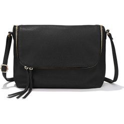 Torba "Soft touch" bonprix czarny. Czarne torebki klasyczne damskie bonprix, bez wzorów, bez dodatków. Za 59,99 zł.