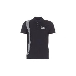Koszulki polo z krótkim rękawem Emporio Armani EA7 TRAIN 7 LINES. Czarne koszulki męskie marki Emporio Armani EA7, s, bez wzorów, z krótkim rękawem. Za 303,20 zł.