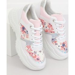 Buty sportowe w kwiaty białe 3002 WHITE/FLOWER RED. Czerwone buty sportowe damskie obuwie damskie, z tkaniny. Za 106,73 zł.