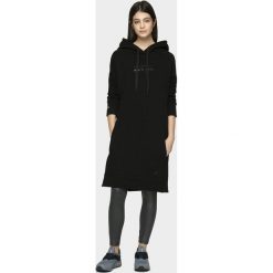 Sukienka dzianinowa oversize. Sukienki damskie na co dzień, s, bez wzorów, z dzianiny, z kapturem, bez rękawów, proste. Za 169,99 zł.