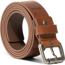 Pasek Męski TRUSSARDI JEANS - Belt Leather Maxi Logo Embossed 71L00122 B660. Pomarańczowe paski męskie Trussardi Jeans, w paski, z jeansu. Za 219,00 zł.