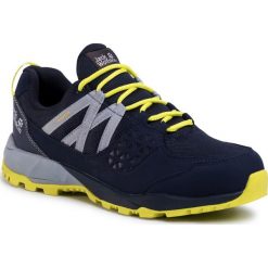 Trekkingi JACK WOLFSKIN - Cascade Hike Texapore Low M 4035491 Dark Blue/Lime. Niebieskie trapery męskie Jack Wolfskin, ze skóry, bez zapięcia. Za 479,00 zł.