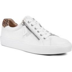 Sneakersy CAPRICE - 9-23656-24 White/Leo 194. Białe półbuty damskie Caprice, na co dzień, bez wzorów, ze skóry, bez obcasa, bez zapięcia. W wyprzedaży za 189,00 zł.
