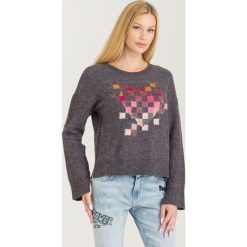 SWETER MY TWIN Twinset. Szare swetry damskie Twinset, s, z aplikacjami, z kaszmiru, bez rękawów, bez kaptura. Za 789,00 zł.
