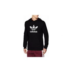 Bluzy adidas SUDADERA CON CAPUCHA TREFOIL. Czarne bluzy męskie Adidas, s, bez wzorów, bez kołnierzyka, bez rękawów, bez kaptura. Za 284,56 zł.