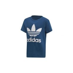 T-shirty z krótkim rękawem Dziecko adidas Koszulka Trefoil. Niebieskie t-shirty chłopięce Adidas, bez wzorów, z krótkim rękawem. Za 89,95 zł.