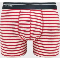 Selected - Bokserki. Czerwone bokserki męskie marki Selected, bez wzorów, z elastanu. Za 59,90 zł.