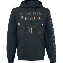 Emigrate Bandfoto Bluza z kapturem czarny. Czarne bluzy męskie marki Emigrate, l, z nadrukiem, z kapturem. Za 99,90 zł.