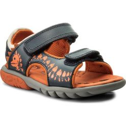 Sandały CLARKS - Rocco Surf 261316787 Navy Combi Leather. Niebieskie sandały chłopięce marki Clarks, z materiału. W wyprzedaży za 159,00 zł.