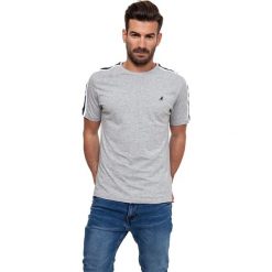T-shirt w kolorze jasnoszarym. Szare t-shirty męskie Lonsdale, Kangol, s, z haftami, z bawełny, z okrągłym kołnierzem. W wyprzedaży za 39,95 zł.