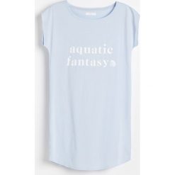 Koszula nocna z bawełny organicznej -. Koszule nocne damskie Reserved, s, bez wzorów, z bawełny, bez kołnierzyka, bez rękawów. Za 39,99 zł.