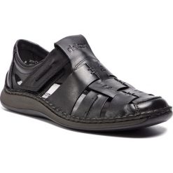 Półbuty RIEKER - 05275-00 Schwarz. Czarne półbuty męskie Rieker, na co dzień, bez wzorów, ze skóry, eleganckie, bez zapięcia. W wyprzedaży za 259,00 zł.