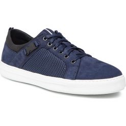 Sneakersy KRISBUT - 5182-4-9 Granat. Niebieskie sneakersy męskie marki Krisbut, na co dzień, bez wzorów, ze skóry, klasyczne, bez zapięcia. Za 269,00 zł.