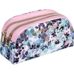 Kosmetyczki damskie: Kosmetyczka w kolorze jasnoróżowo-niebieskim – 20 x 6 x 7,5 cm