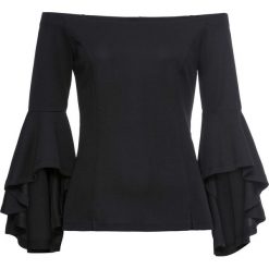 Top z rękawami z falbanami bonprix czarny. Czarne topy damskie bonprix. Za 74,99 zł.