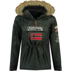Kurtka przejściowa "Barman" w kolorze ciemnoszarym. Szare płaszcze męskie Geographical Norway Men, m, z aplikacjami, bez kaptura. W wyprzedaży za 259,95 zł.