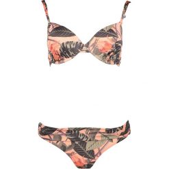 Stroje kąpielowe damskie: Bikini „Moana” w kolorze zielono-jasnoróżowym