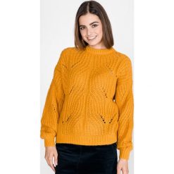 Tom Tailor Sweter Żółty Pomarańczowy. Żółte bluzy damskie Tom Tailor, s, bez wzorów, z wełny, bez rękawów, bez kaptura. Za 300,95 zł.
