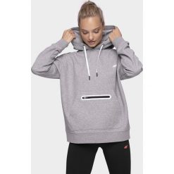 Bluza damska BLD211 - chłodny jasny szary melanż. Szare bluzy damskie l, melanż, z dzianiny. W wyprzedaży za 99,99 zł.