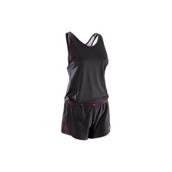 Kombinezon fitness kardio 500 damski. Czarne kombinezony damskie marki DOMYOS, xs, z elastanu. W wyprzedaży za 44,99 zł.