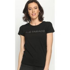 T-shirty damskie: Czarny T-shirt Paradise