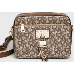 Dkny - Torebka. Pomarańczowe torebki klasyczne damskie DKNY, w paski, ze skóry, casualowe, na ramię, małe, bez dodatków. Za 599,90 zł.
