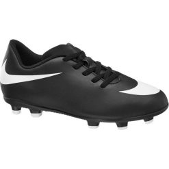 Buty męskie piłkarskie Nike Bravata II NIKE czarno-białe. Czarne buty sportowe damskie Nike, z materiału, bez zapięcia, do piłki nożnej. Za 104,00 zł.