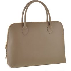 Skórzana torebka "Manfredi" w kolorze szarobrązowym - 39 x 28 x 13 cm. Szare torebki klasyczne damskie ORE10, w paski, ze skóry. W wyprzedaży za 219,95 zł.