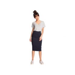 B019 Dresowa spódniczka ołówkowa. Szare spódniczki damskie BE, xxl, bez wzorów, z dresówki, midi, ołówkowe. Za 89,00 zł.