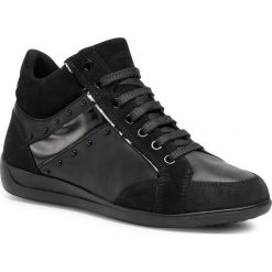 Sneakersy GEOX - D Myria G D0468G 02285 C9999 Black. Czarne półbuty damskie Geox, na co dzień, bez wzorów, ze skóry, bez obcasa, na płaskiej podeszwie, bez zapięcia. Za 519,00 zł.
