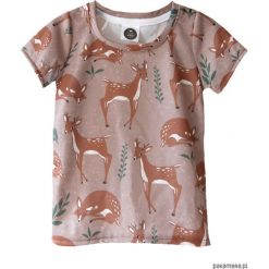 T-Shirt Roe-Deer bROWN. Brązowe t-shirty chłopięce z nadrukiem marki Pakamera, z dzianiny. Za 76,00 zł.