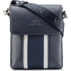 Torba 88-4U-400-7. Niebieskie listonoszki męskie Wittchen, w paski, eleganckie, małe. Za 339,15 zł.