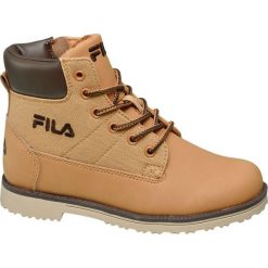 Buty zimowe chłopięce: trapery dziecięce Fila brązowe