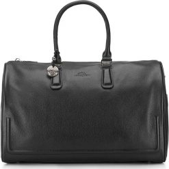 Torba podróżna. Czarne torby podróżne Wittchen, w paski, ze skóry, eleganckie. W wyprzedaży za 999,00 zł.