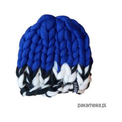 Czapki damskie: Wełniana ciepła czapka Beanie w grubym splocie