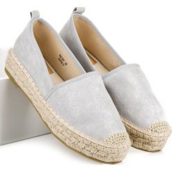 Espadryle damskie: Jasnoszare espadryle na wiosnę MARILYN