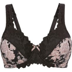 Biustonosz bonprix czarno-jasny brunatny z nadrukiem. Czarne biustonosze bardotka bonprix, z nadrukiem. Za 44,99 zł.