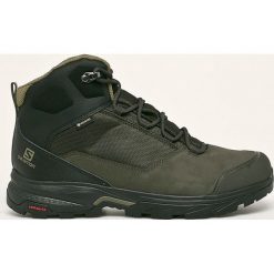 Salomon - Buty Outward Gtx. Zielone buty trekkingowe męskie Salomon, ze skóry, na sznurówki, outdoorowe. Za 659,90 zł.