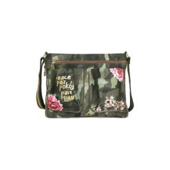 Torebki klasyczne damskie: Desigual Torebka Damska Zielony Baqueira Militar Flores