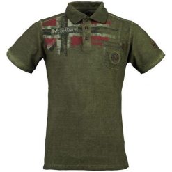 Geographical Norway Męska Koszulka Polo Kamo S Khaki. Brązowe koszulki męskie Geographical Norway, s, w paski, polo, bez rękawów. Za 149,00 zł.