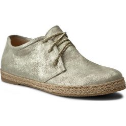 Espadryle OLEKSY - 460/735 Beżowy Złoty. Żółte espadryle damskie Oleksy, bez wzorów, ze skóry, bez obcasa, na płaskiej podeszwie. W wyprzedaży za 159,00 zł.