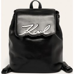Karl Lagerfeld - Plecak skórzany. Czarne plecaki damskie KARL LAGERFELD, bez wzorów, ze skóry. Za 1329,00 zł.