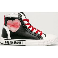 Love Moschino - Trampki. Czarne trampki i tenisówki damskie Love Moschino, bez wzorów, z gumy, na sznurówki. Za 879,90 zł.