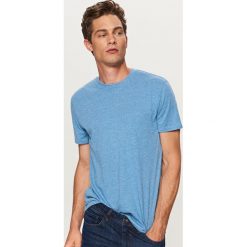 T-shirty męskie: Gładki t-shirt basic - Niebieski