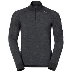 Koszulki sportowe męskie: Odlo Koszulka męska l/s turtle neck Revolution czarna r. L (110212)