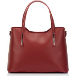 Torebki klasyczne damskie: Skórzana torebka w kolorze bordowym – 37 x 27 x 16 cm