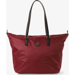 Tommy Hilfiger - Damska torba shopper – Poppy Tote Solid, czerwony. Czerwone torby damskie na zakupy TOMMY HILFIGER, bez wzorów, z materiału, klasyczne, bez dodatków. Za 359,95 zł.