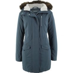 Parka z kapturem z podszewką ze sztucznego futerka bonprix nocny niebieski. Czarne parki damskie marki House, l. Za 169,99 zł.