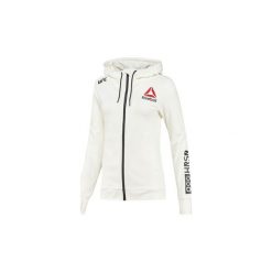 Bluzy Reebok Sport Bluza z kapturem UFC Fight Night Blank Walkout. Białe bluzy damskie z kapturem Reebok Sport, s, bez wzorów, bez rękawów. Za 349,00 zł.