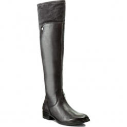 Muszkieterki CAPRICE - 9-25526-29 Dk Grey Comb 203. Szare buty zimowe damskie Caprice, z materiału, na obcasie. W wyprzedaży za 349,00 zł.
